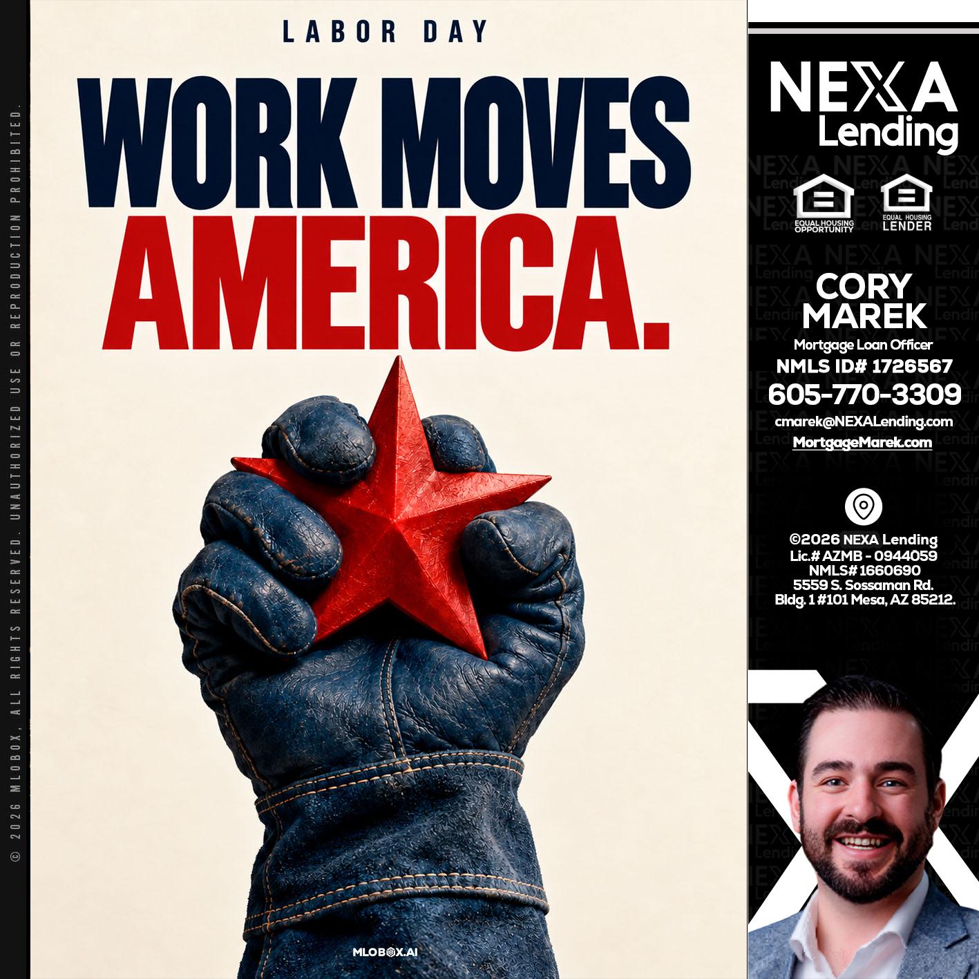 WORKS MOVES AMERICA - Cory Marek -Mortgage Loan Officer