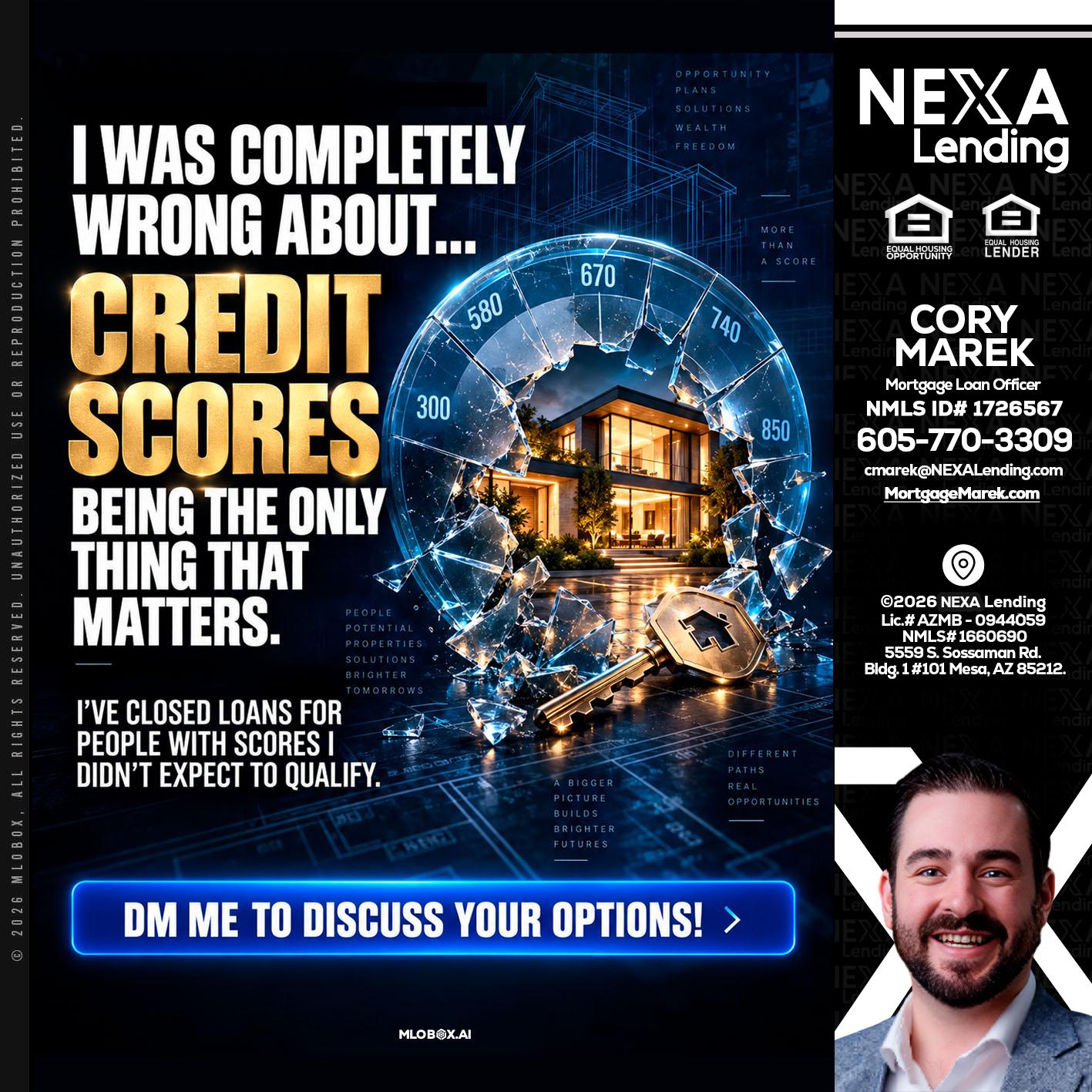 I WAS COMPLETY - Cory Marek -Mortgage Loan Officer