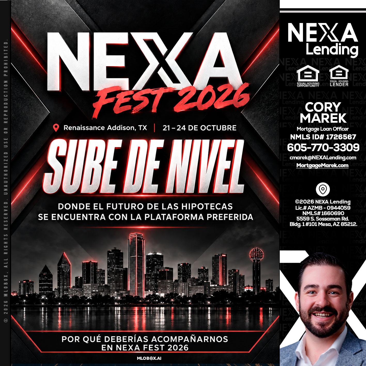 NEXA fest 2026 - Cory Marek -Mortgage Loan Officer