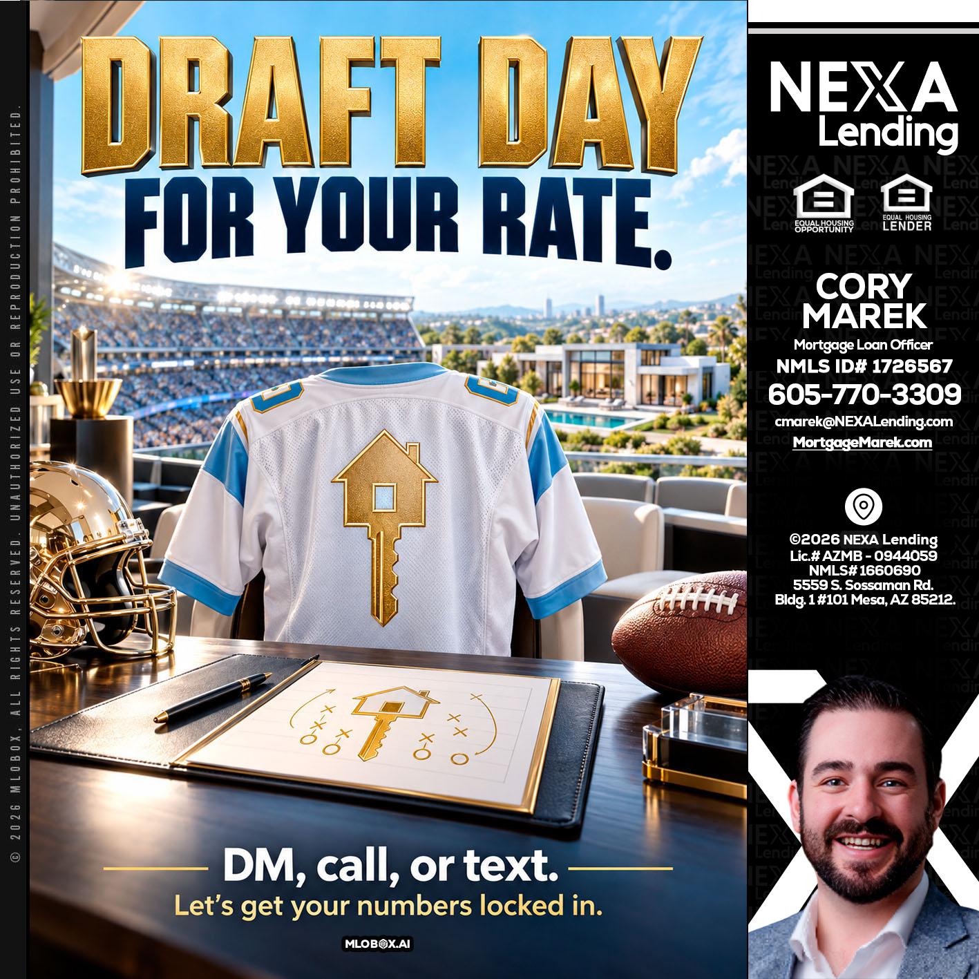 DRAFT DAY - Cory Marek -Mortgage Loan Officer
