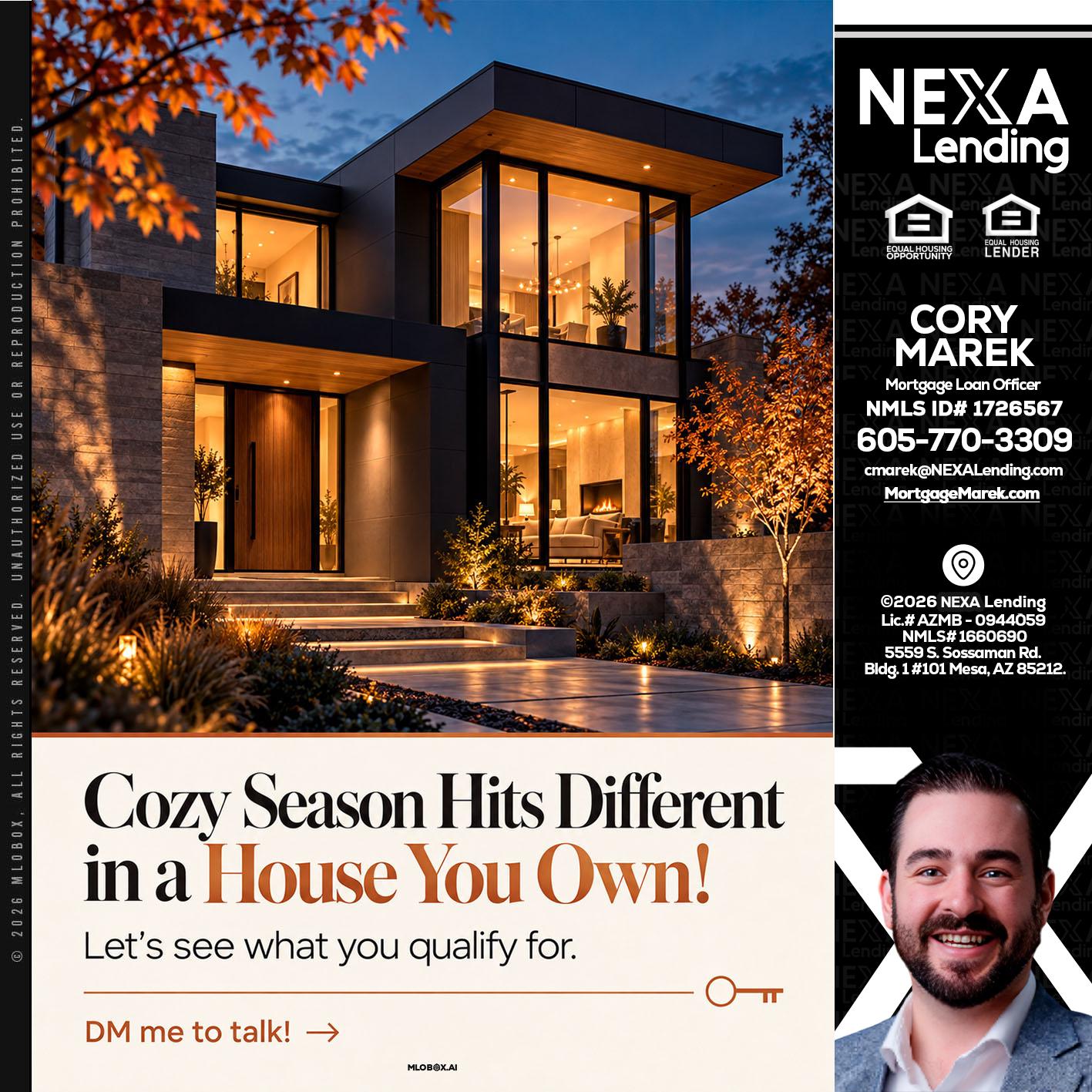 COZY SEASON - Cory Marek -Mortgage Loan Officer