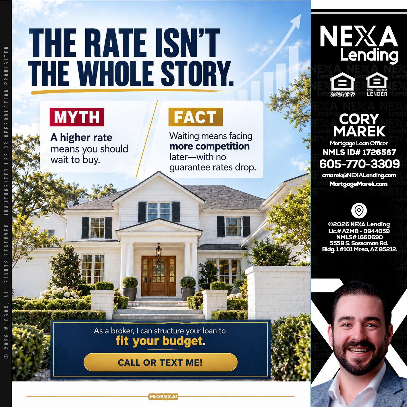 THE RATE ISNT - Cory Marek -Mortgage Loan Officer