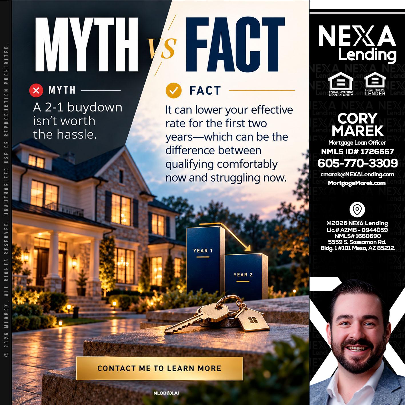 MYTH VS FACT - Cory Marek -Mortgage Loan Officer