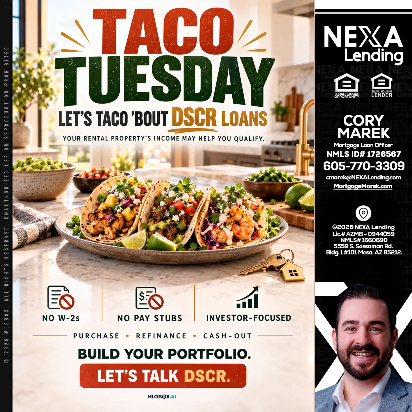 TACO TUESDAY - Cory Marek -Mortgage Loan Officer