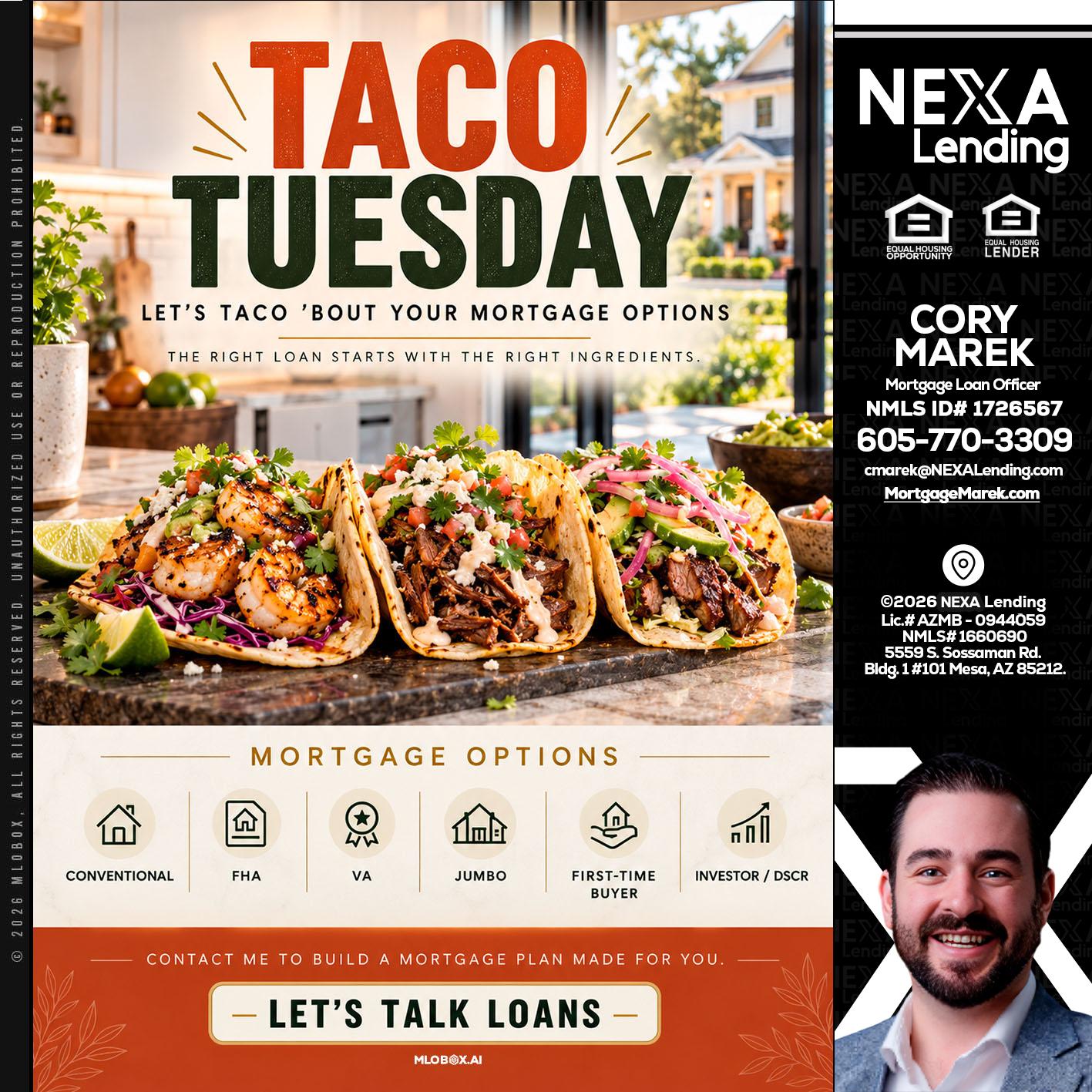 taco Tuesday - Cory Marek -Mortgage Loan Officer