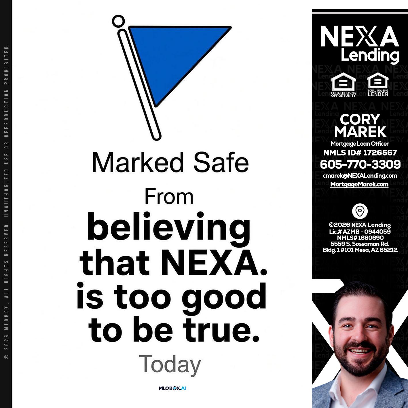 MARKED SAFE - Cory Marek -Mortgage Loan Officer