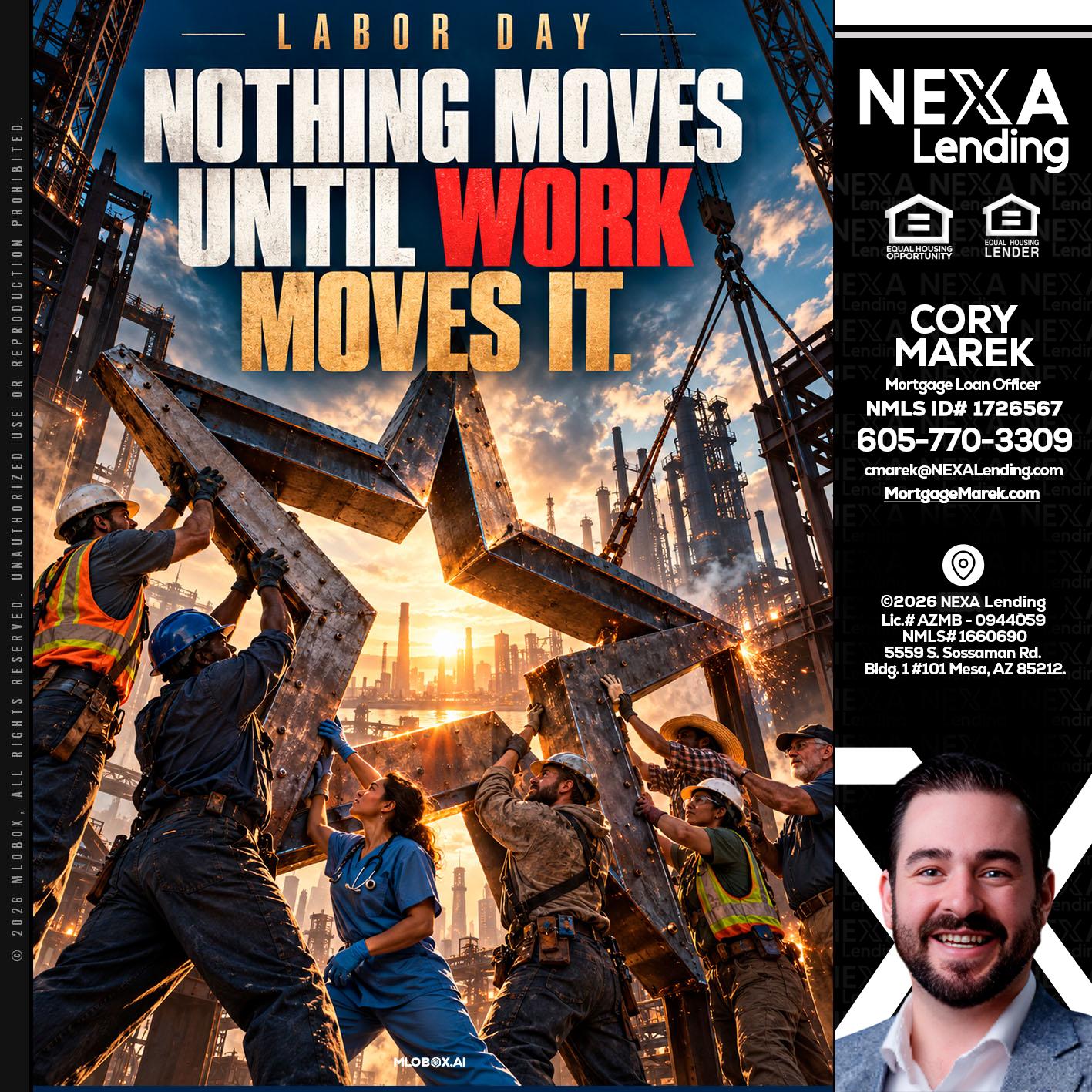LABOR DAY - Cory Marek -Mortgage Loan Officer