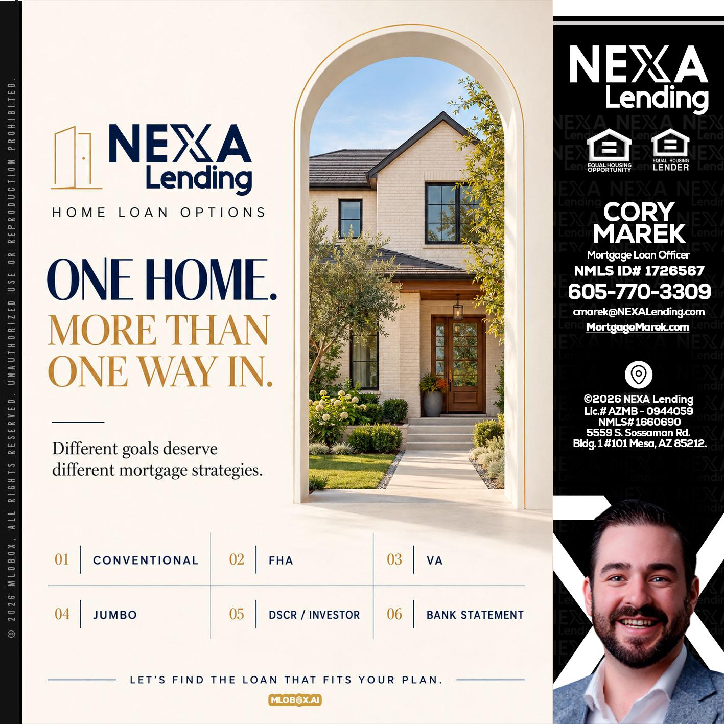 ONE HOME - Cory Marek -Mortgage Loan Officer