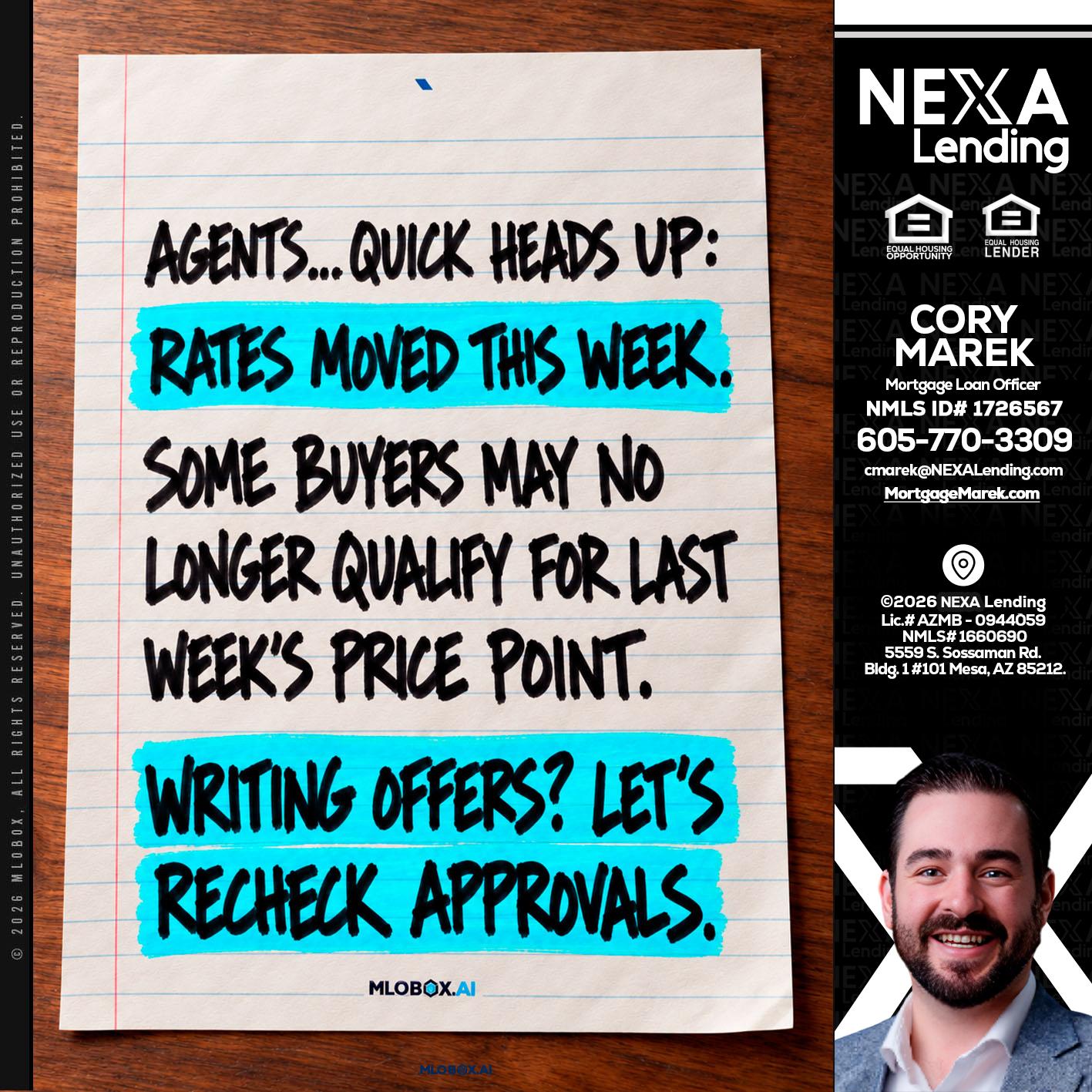 AGENTS - Cory Marek -Mortgage Loan Officer