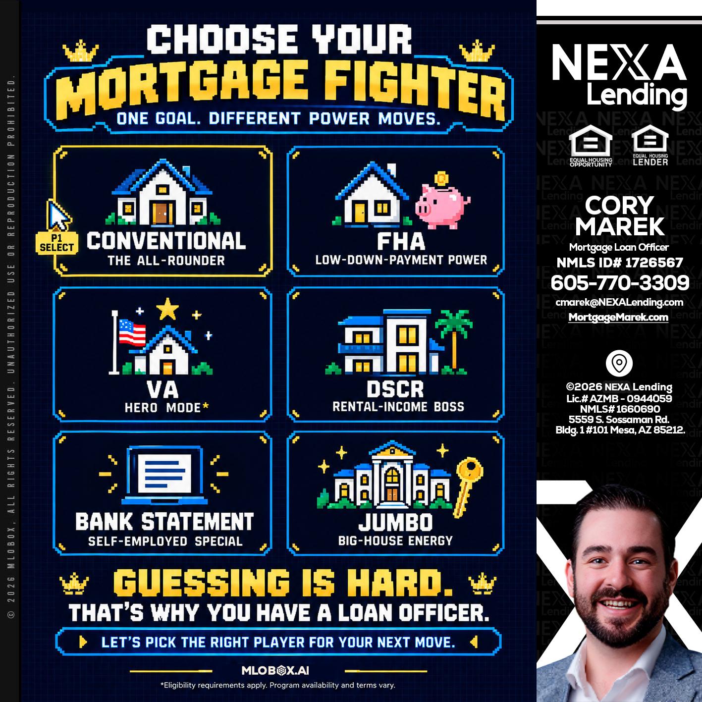 CHOOSE YOUR MORTGAGE - Cory Marek -Mortgage Loan Officer
