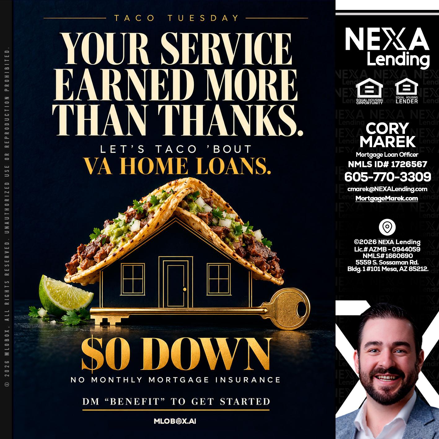 TACO TUESDAY - Cory Marek -Mortgage Loan Officer