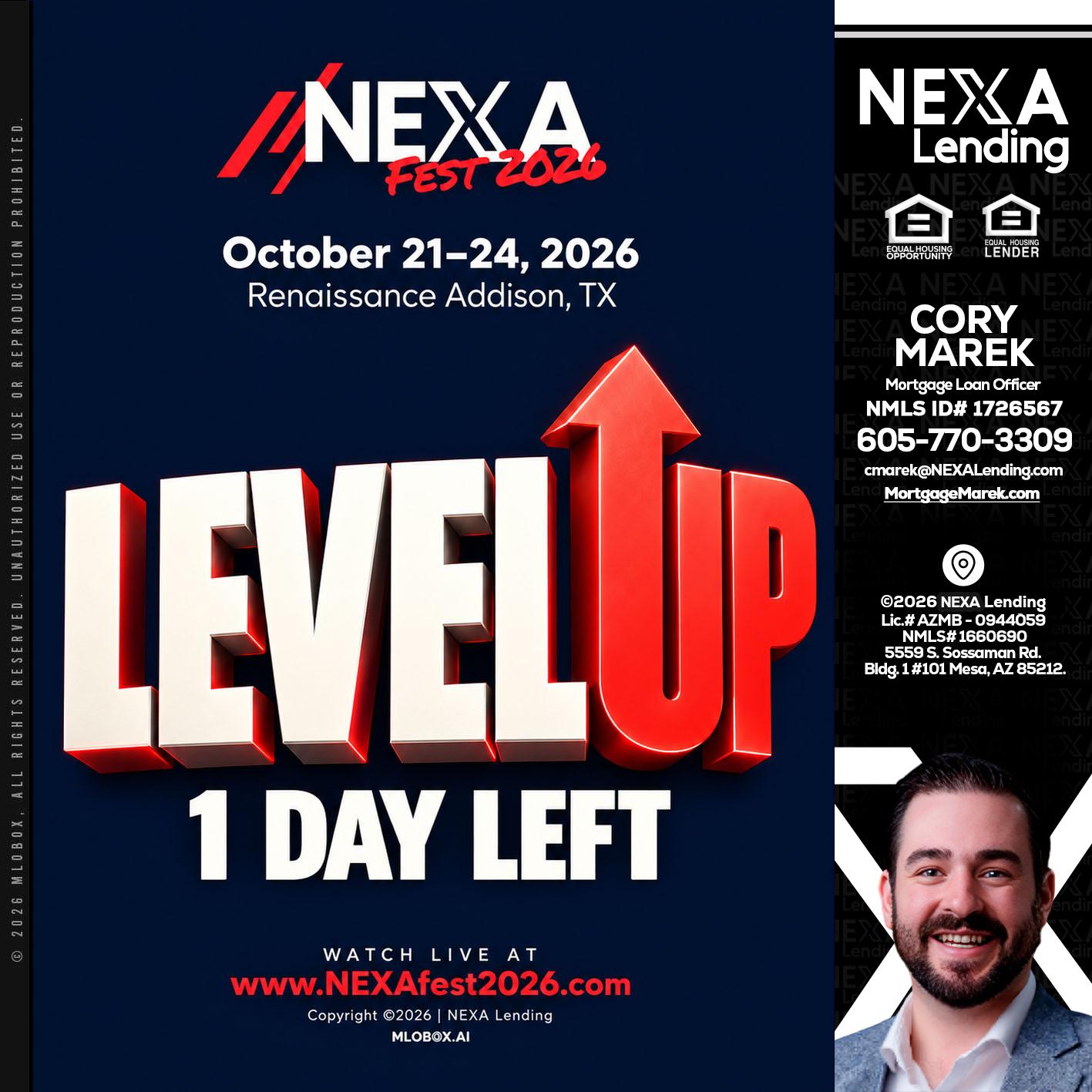 LEVEL UP - Cory Marek -Mortgage Loan Officer
