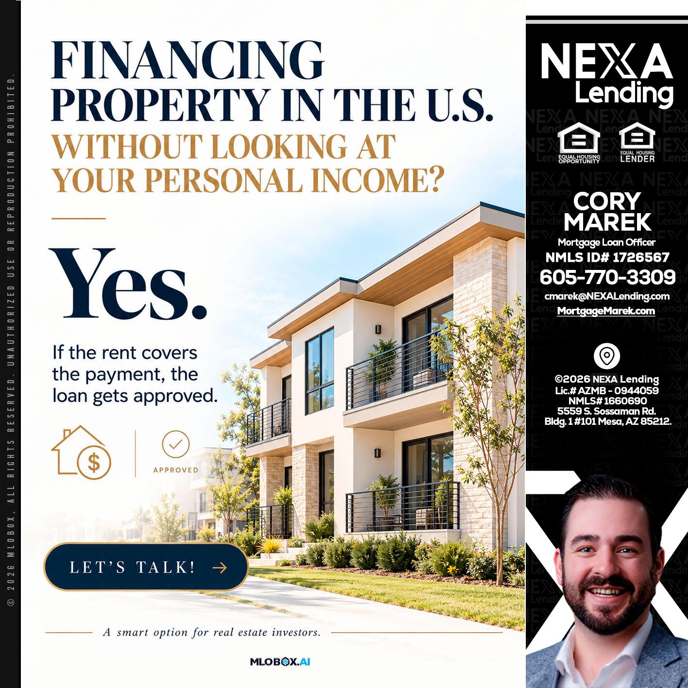 FINANCING - Cory Marek -Mortgage Loan Officer